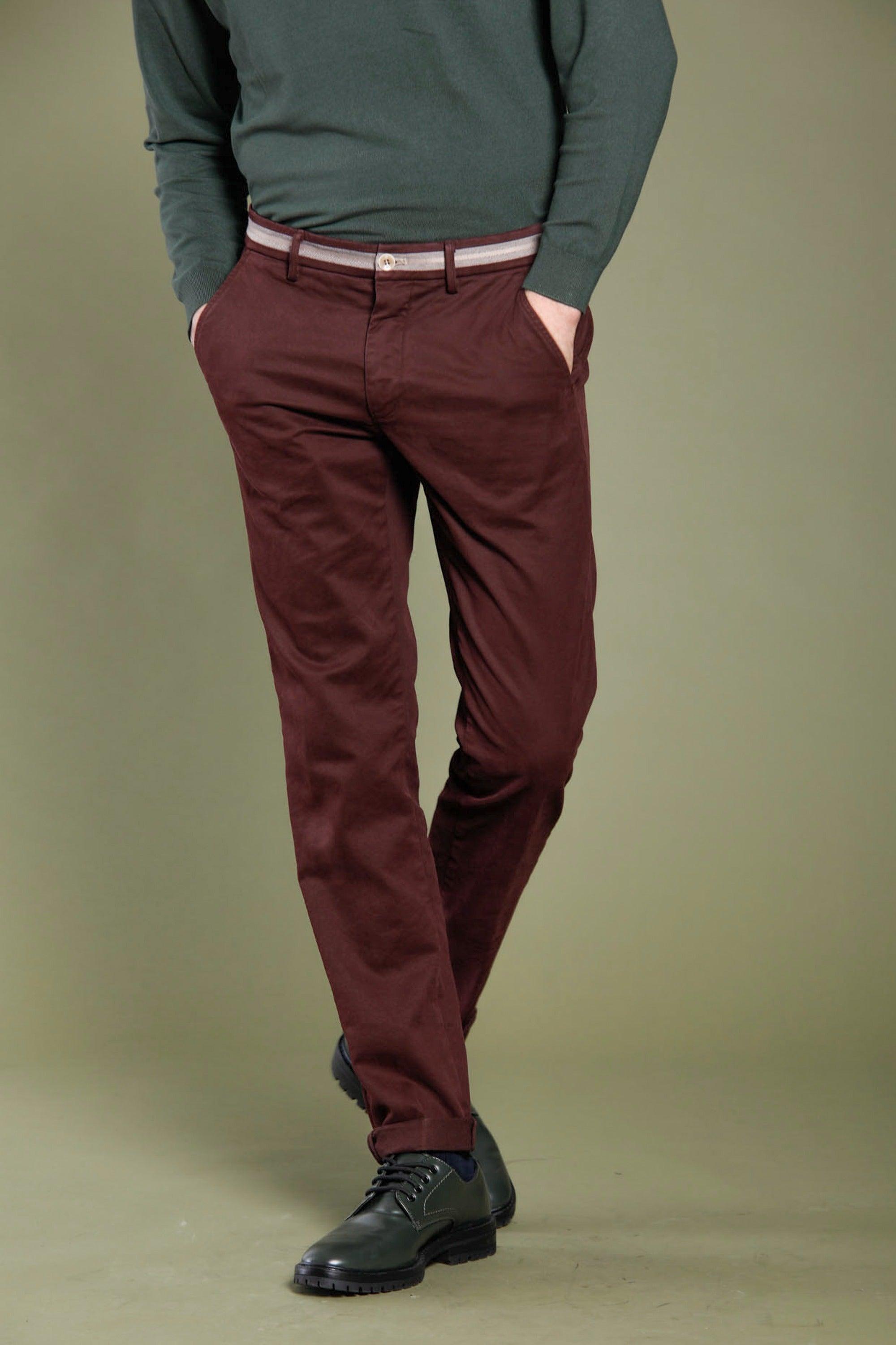 Torino Elegance pantalone chino uomo con nastro in cotone modal slim - Mason's 