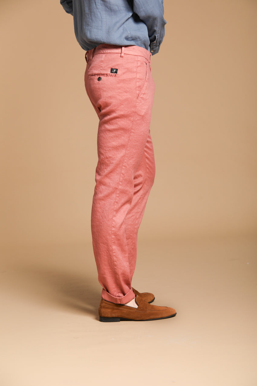 Torino мъжки чино панталон от памук и лен слим фит