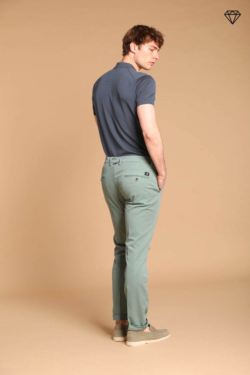 Torino мъжки чино панталон от фин памук и лиосел - слим фит ①