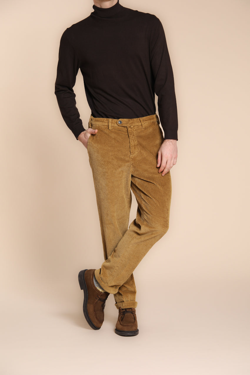 Foto 5 Boston pantalone chino uomo in velluto costa larga relaxed fit