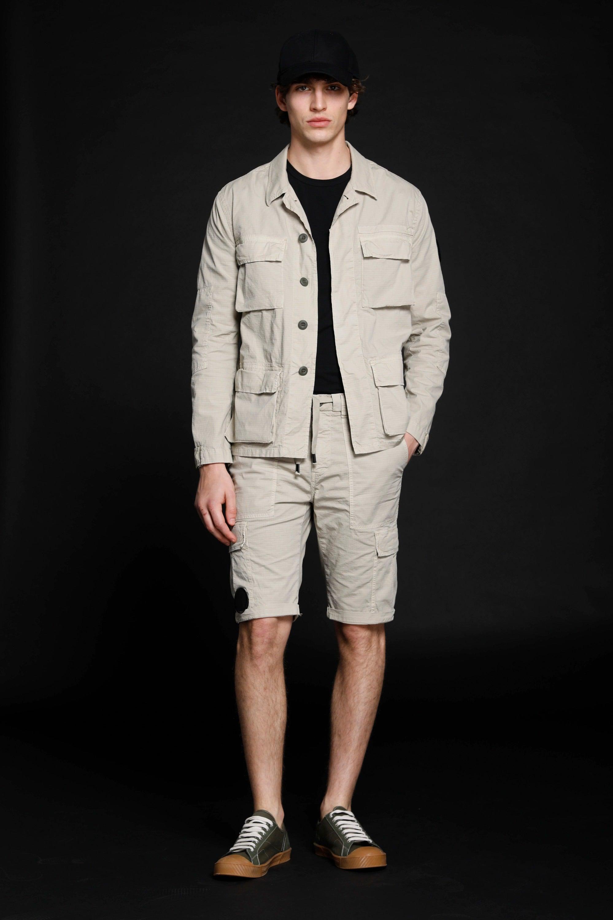 Flyshirt giacca camicia da uomo Logo edition in ripstop stretch - Mason's 