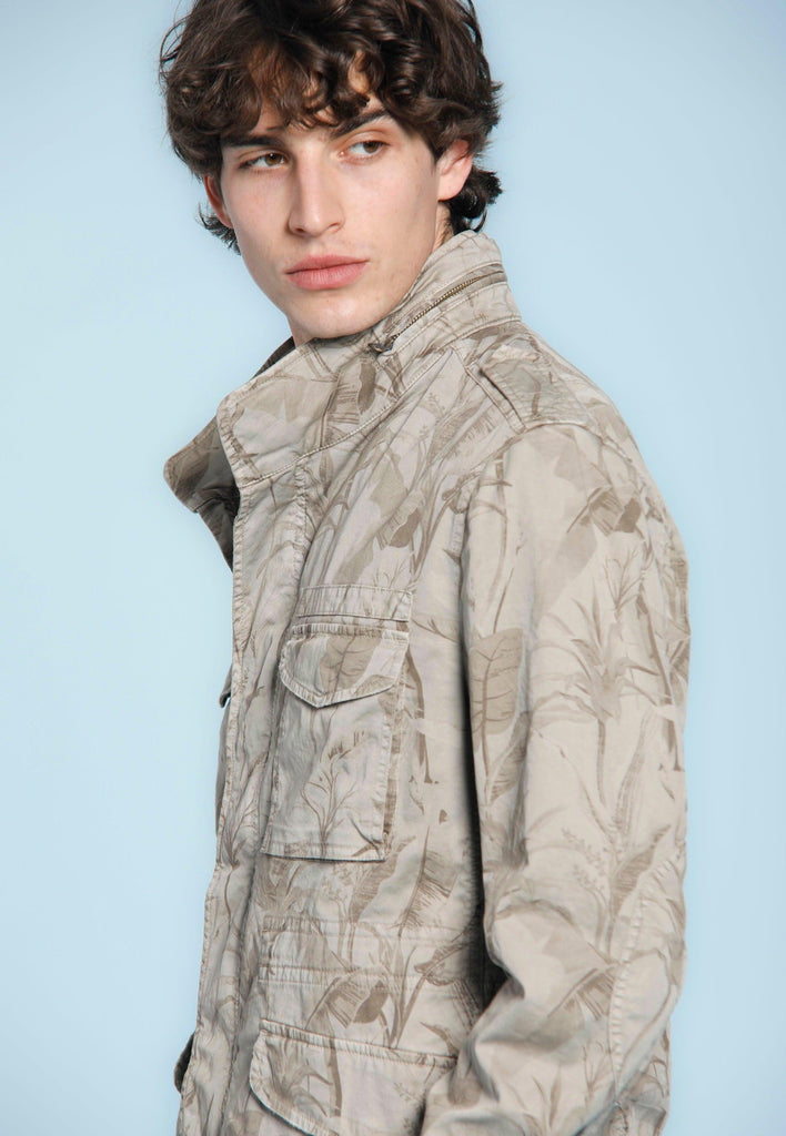 M74 Jacket giacca uomo in twill di cotone con stampa foglie - Mason's 