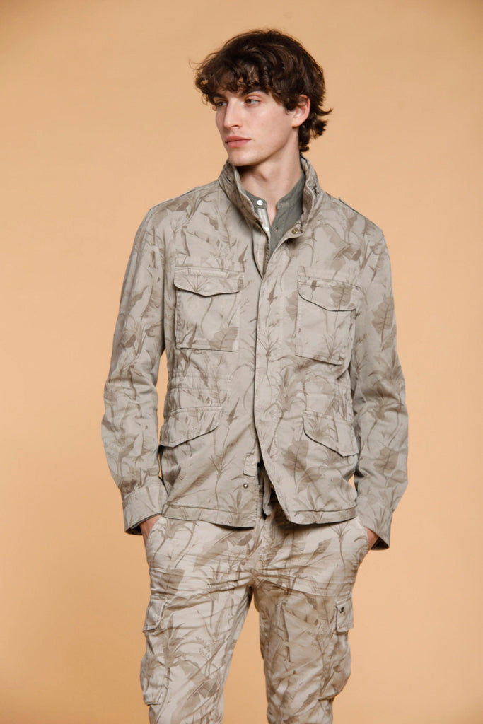 M74 Jacket giacca uomo in twill di cotone con stampa foglie - Mason's 