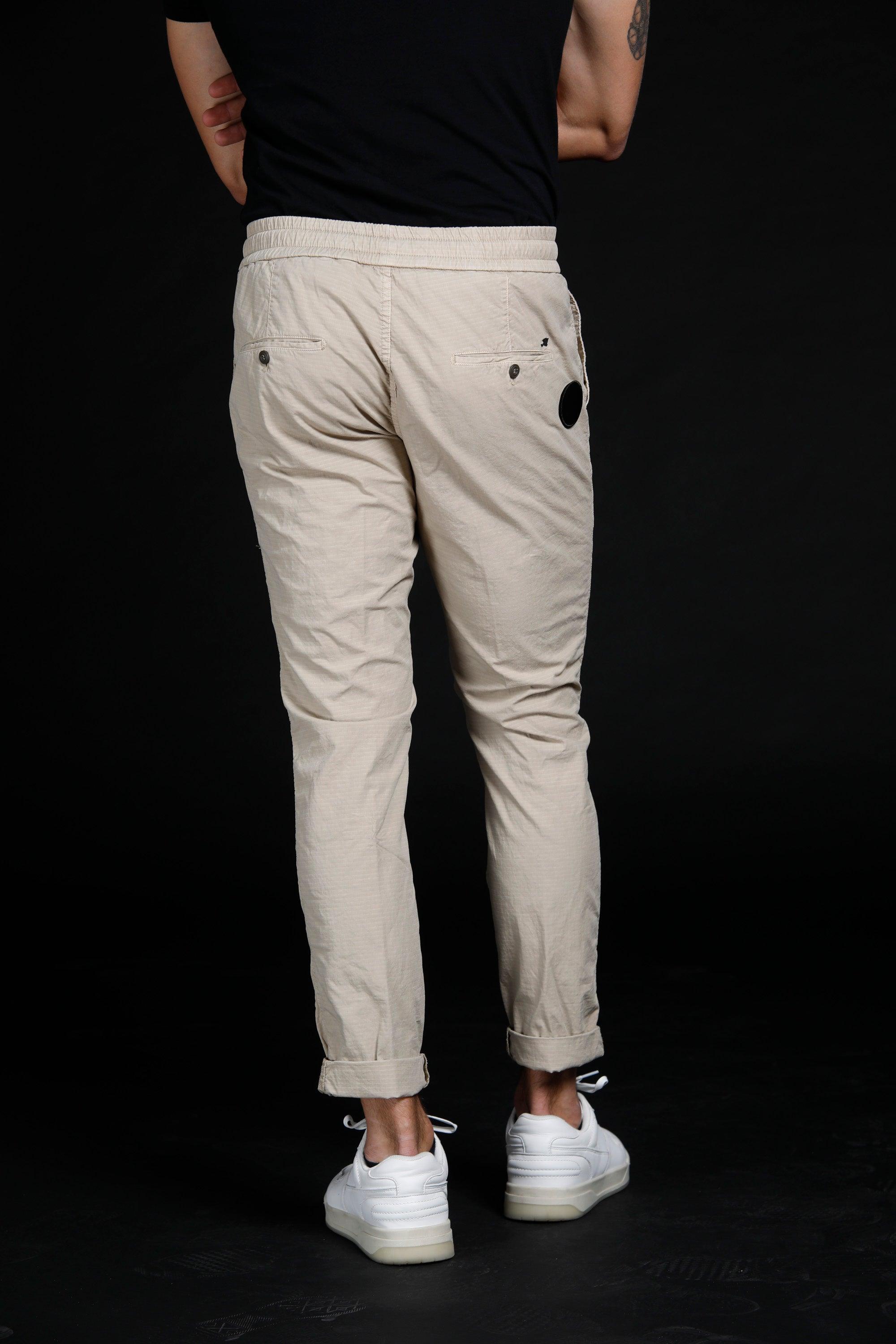 Arizona Fatique pantalone jogger uomo in rip stop stretch Logo edition carrot fit - Mason's 