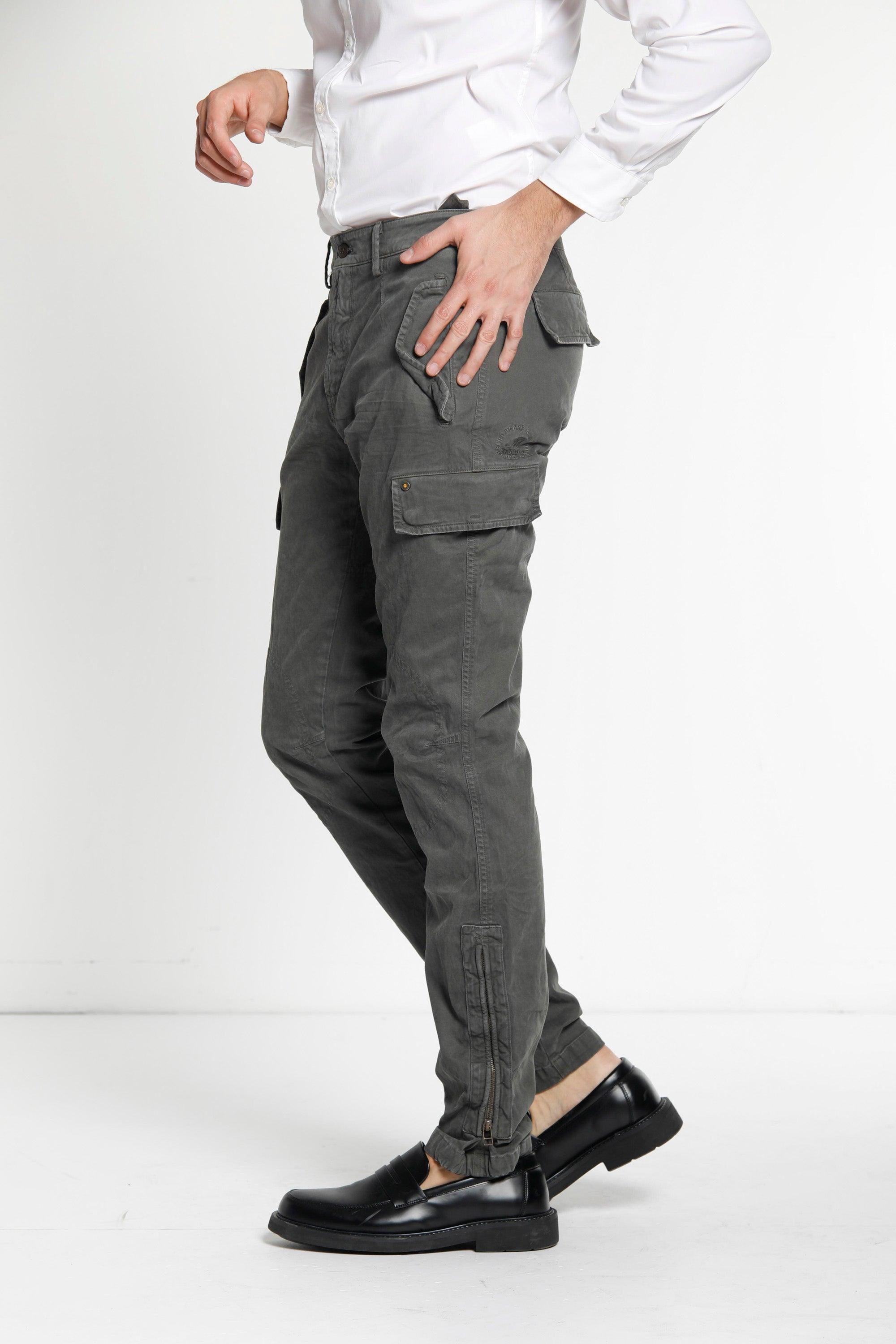 Bolivia pantalone cargo uomo in gabardina regular ① - Mason's 