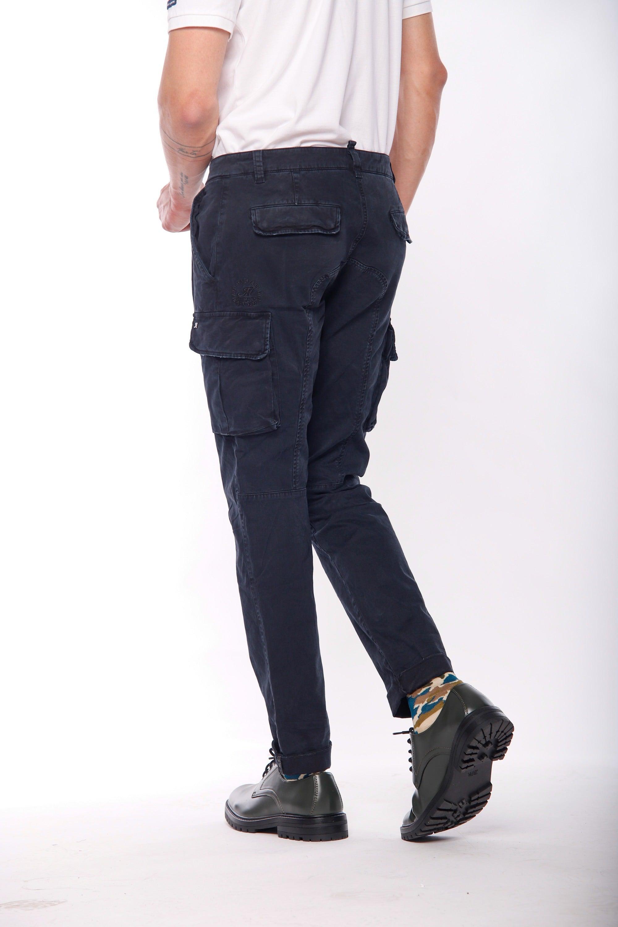 Chile pantalone cargo uomo in gabardina extra slim ① - Mason's 