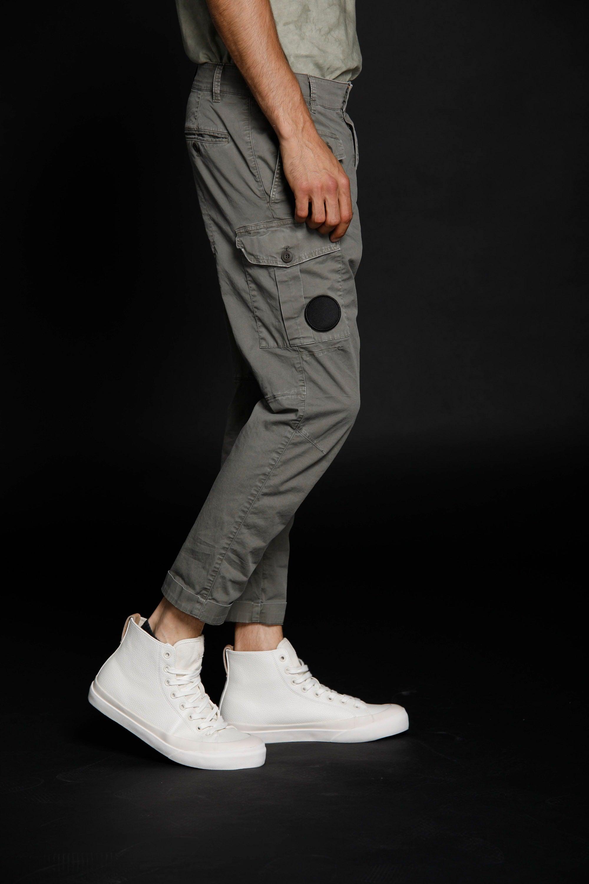 George pantalone cargo uomo in twill cotone stretch Logo edition carrot fit ① - Mason's 