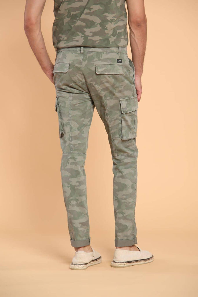 Chile pantalone cargo uomo in twill di cotone stampa camouflage extra slim ① - Mason's 