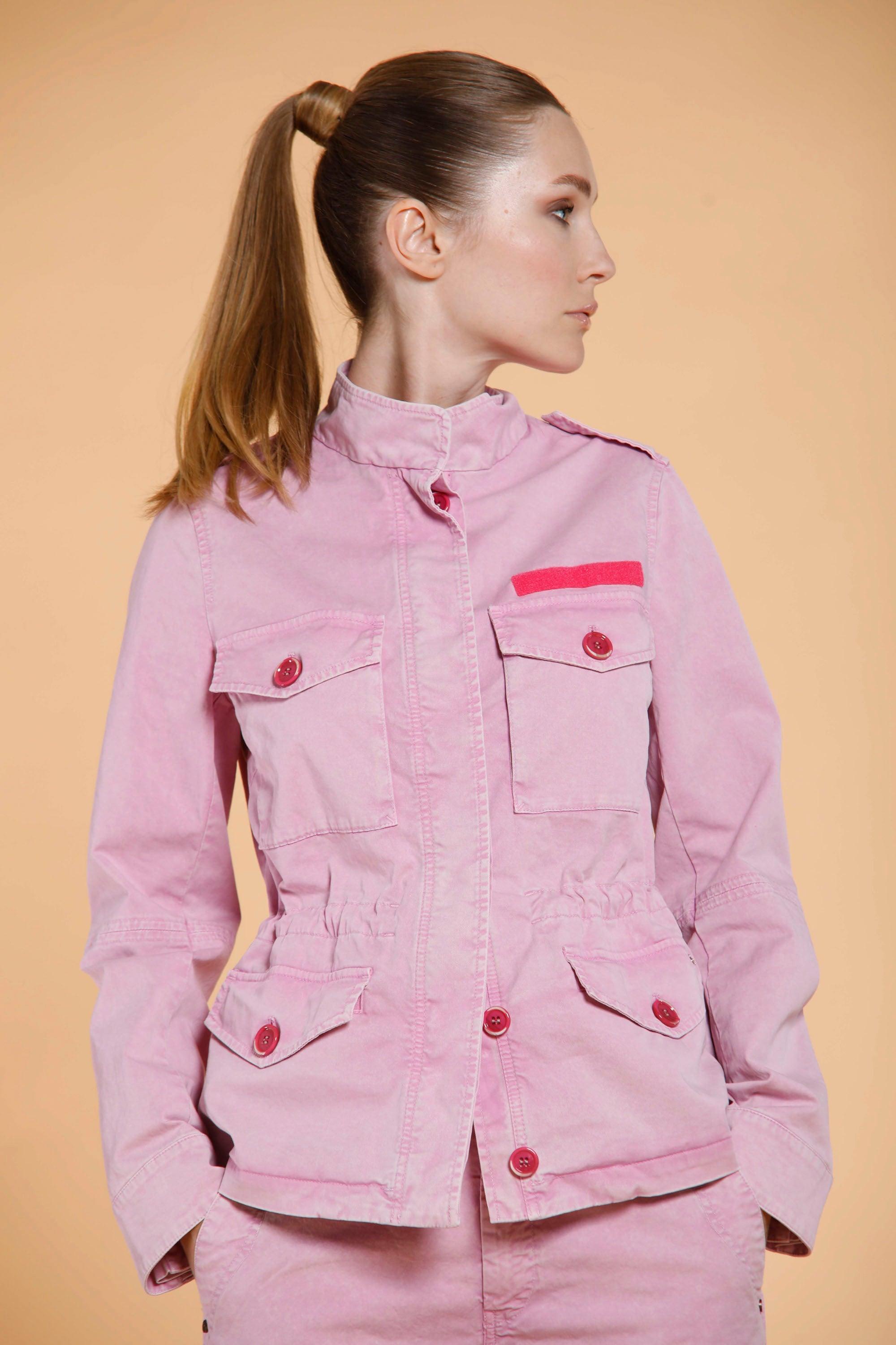 Eva field jacket da donna in cotone icon washes con coulisse e patch - Mason's 