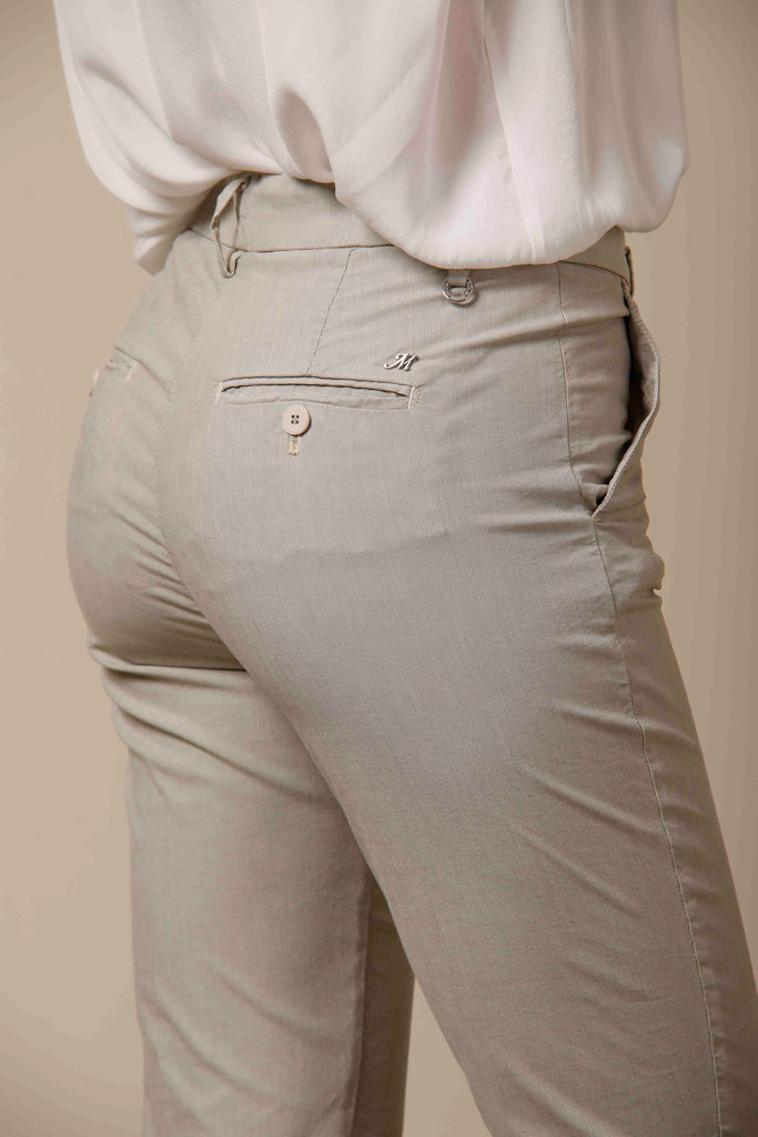 Дамски панталон чино с тънка тръстикова ивица New York Slim tencel