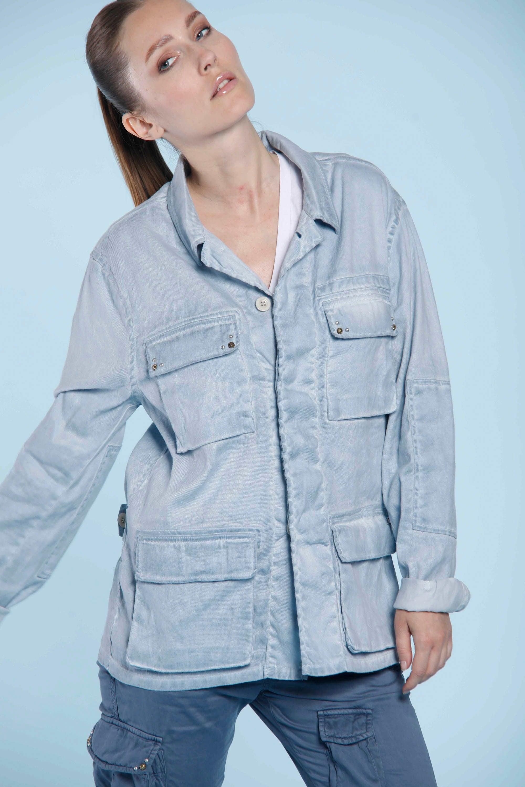 Flyshirt giacca camicia da donna in lino e cotone Icon Washes - Mason's 