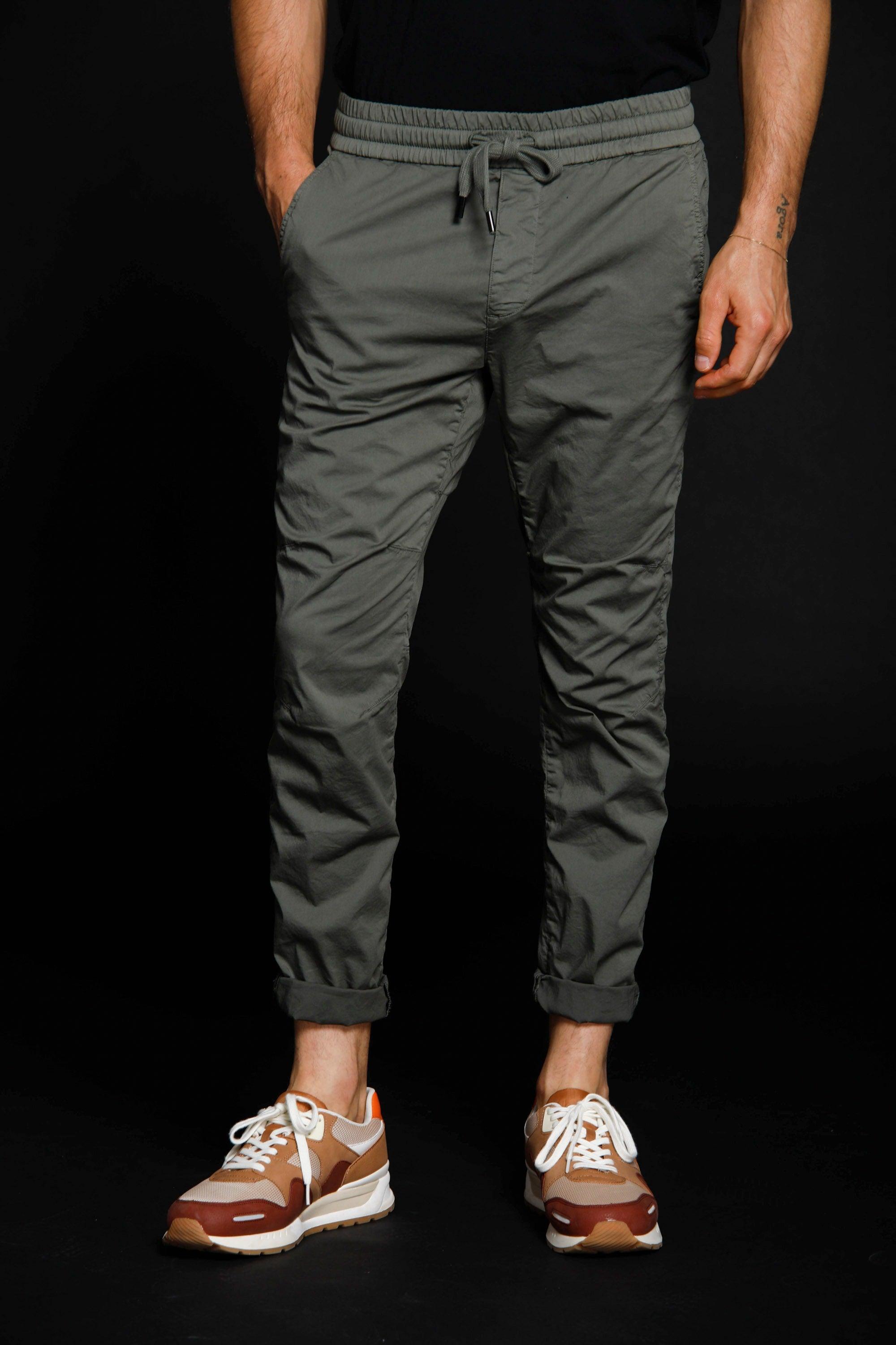 John pantalone uomo chino jogger in nylon stretch Logo edition carrot fit ① - Mason's 